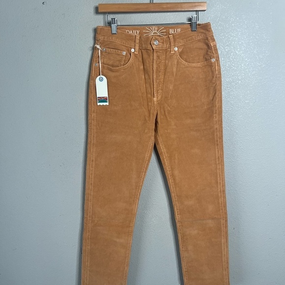 DAILY BLUE Boost Corduroy in Mud High Rise Button Fly Jeans  NEW $313 AG - Picture 9 of 15